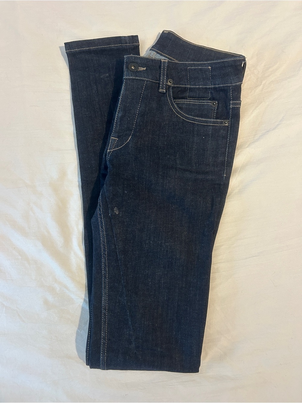 Rick Owens Women's Skinny Jeans in Dark Blue Denim